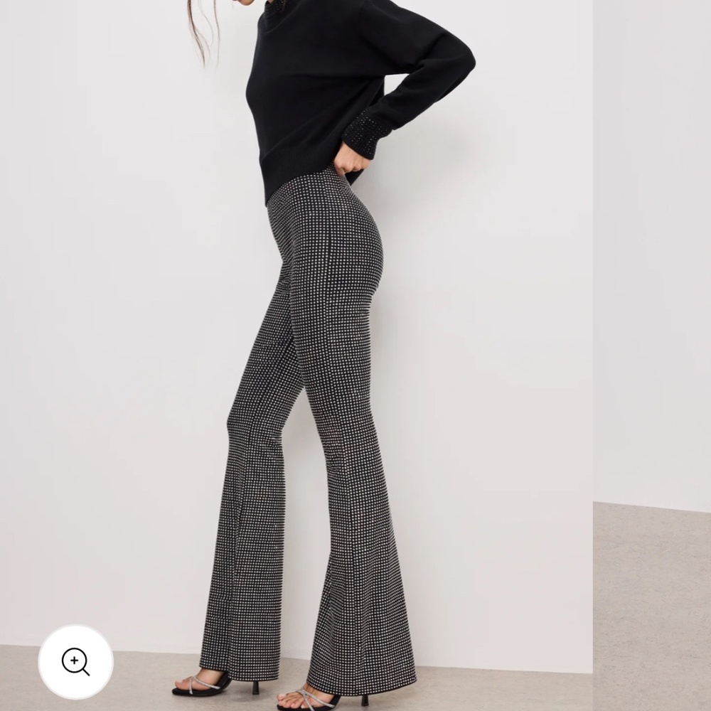 Good American CRYSTAL PULL-ON FLARE LEGGINGS